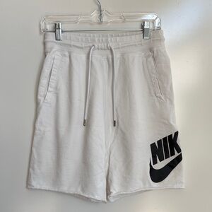 Nike Men's White and Black Athletic Shorts